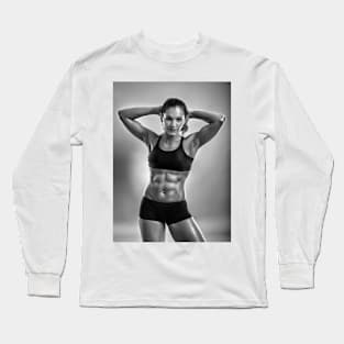 Fitness woman posing in studio Long Sleeve T-Shirt